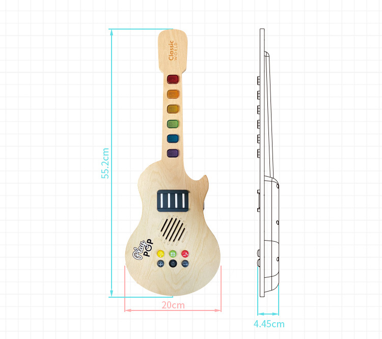 Classic World Kinderhölzerner elektrischer Glory Gitarre