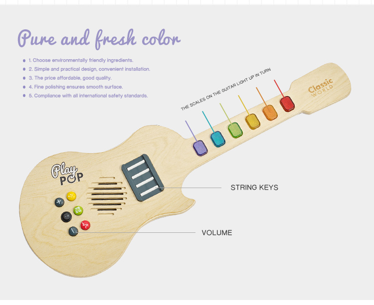Classic World Kinderhölzerner elektrischer Glory Gitarre
