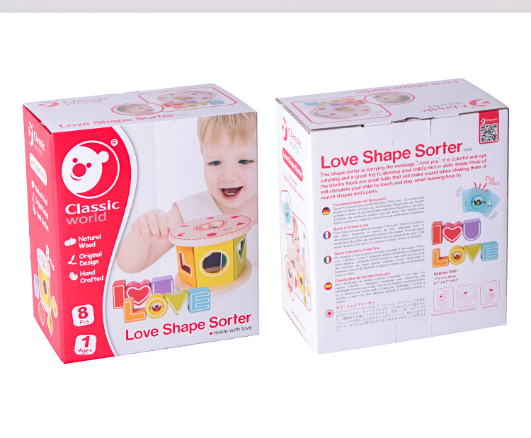 Classic World Identifizieren Sie die Farbform und das frühe Bildungsblockspielzeug für Bildung