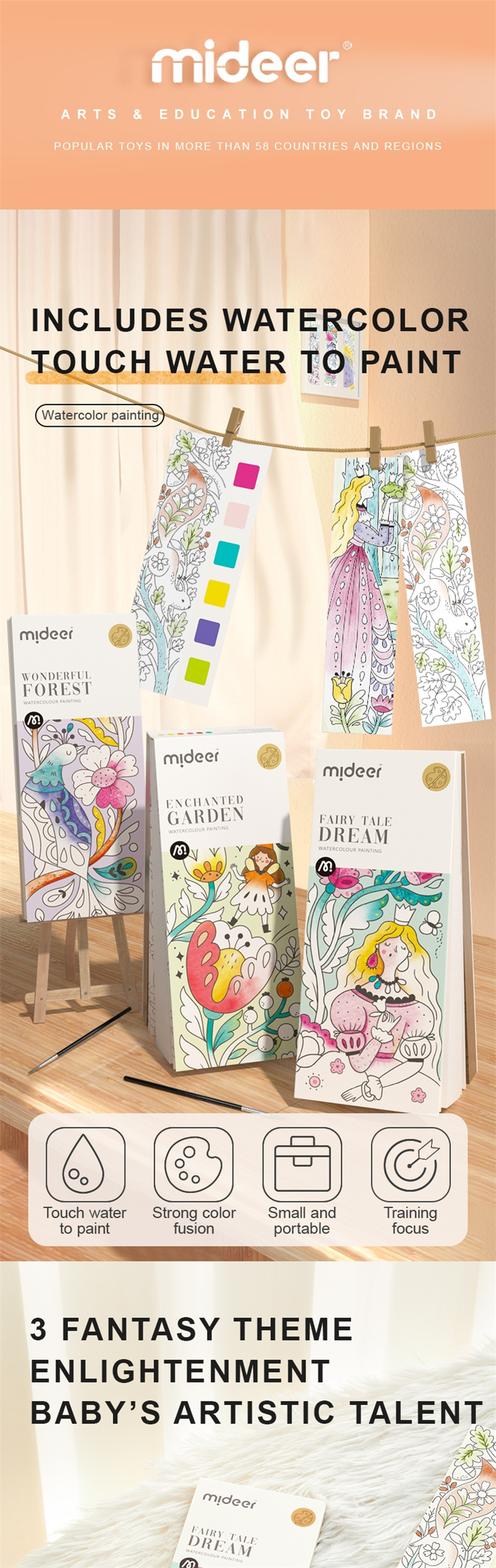 Mideer Kinder Graffiti Farbwasser Bilderbuch