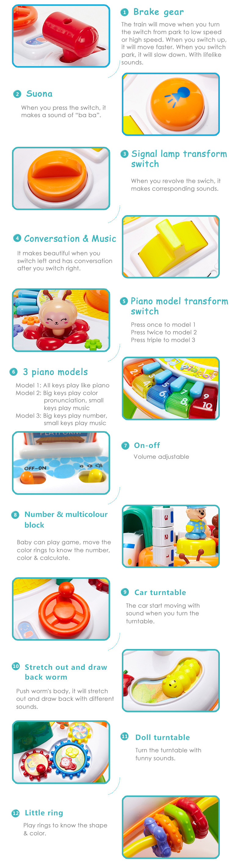 GOODWAY Zwei -In -Eins -Spaß -Kinderrätsel -Spielzeugtisch