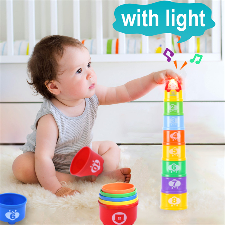 GOODWAY Regenbogen -Stapel -Tasse Babyspielzeug
