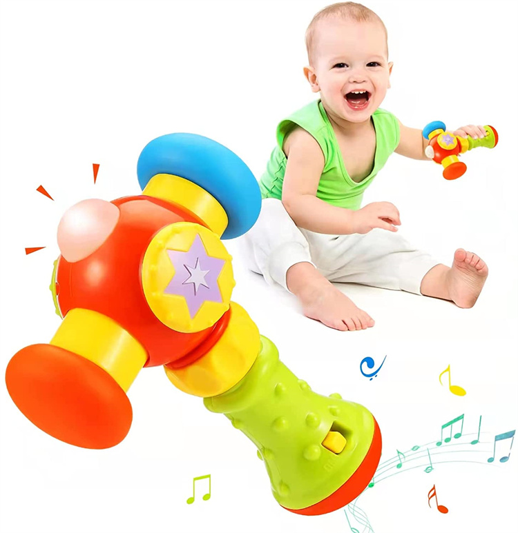 GOODWAY Plastikweicher Kopf Baby klopft Spielzeug mit Beleuchtung