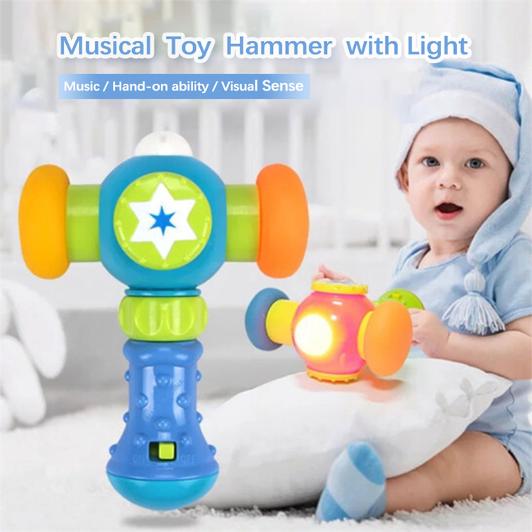 GOODWAY Plastikweicher Kopf Baby klopft Spielzeug mit Beleuchtung