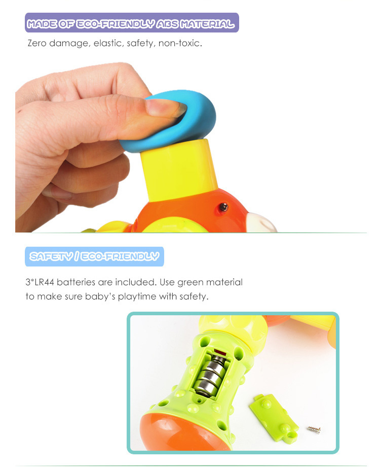 GOODWAY Plastikweicher Kopf Baby klopft Spielzeug mit Beleuchtung