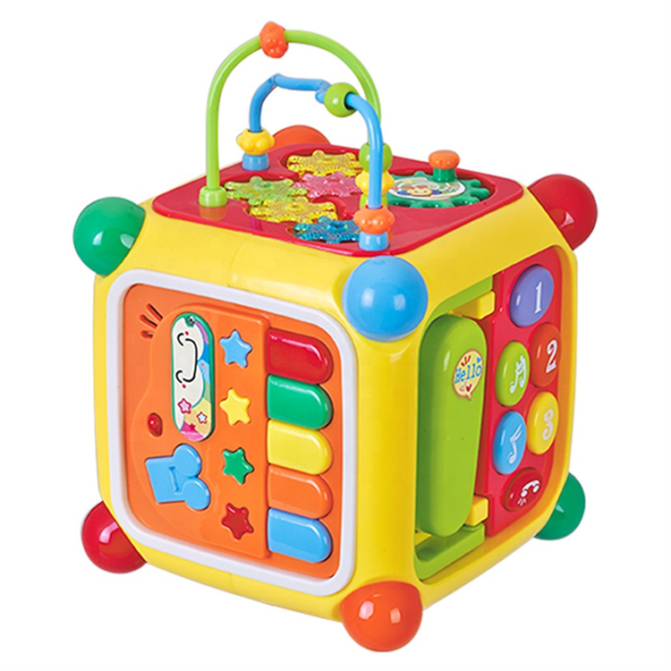 GOODWAY Sechsseitige Musikwürfel -Baby -Puzzlespielzeuge