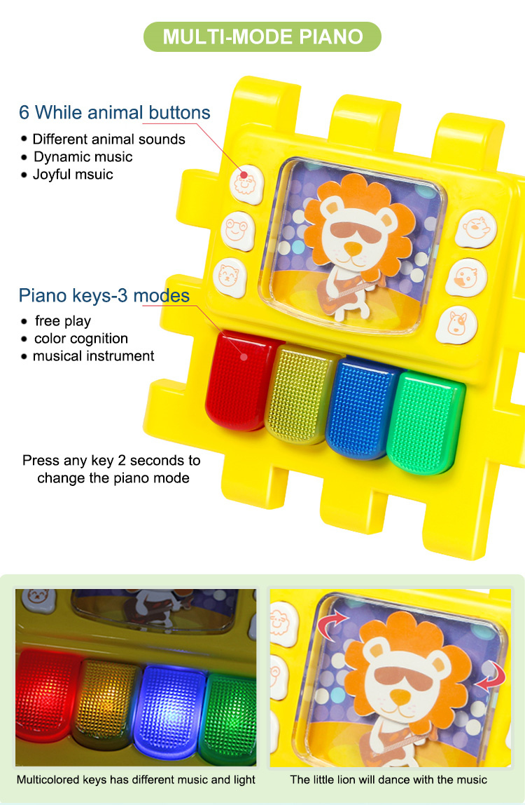 GOODWAY Frühe frühe Uhr Cube 6 Musikspielzeuge