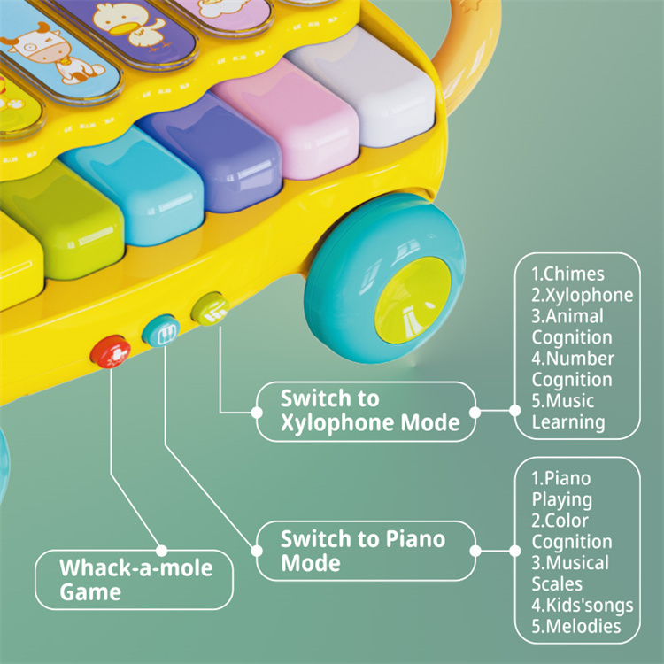 GOODWAY Kleiner Löwe kann Muqin -Musikspielzeug ziehen