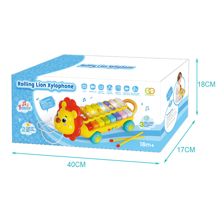 GOODWAY Kleiner Löwe kann Muqin -Musikspielzeug ziehen