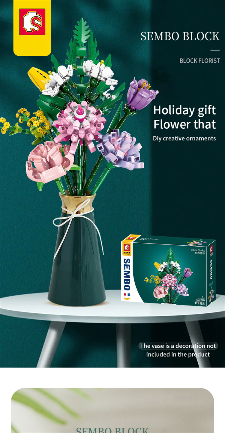 SEMBO DIY Bouquet Building Block Set