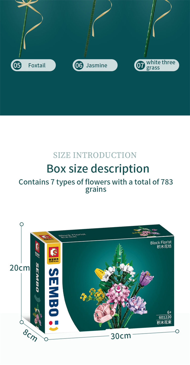 SEMBO DIY Bouquet Building Block Set