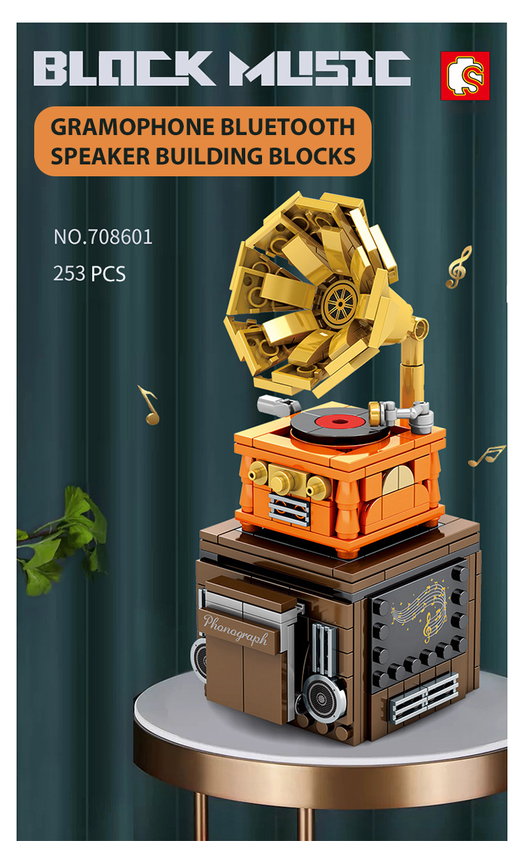 SEMBO Drahtlose Lautsprecher Retro -Rasselnmaschinenbaublock