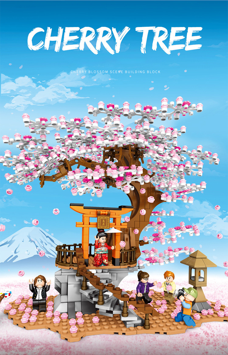 SEMBO Zhongshan Cherry Blossom Scenery Building Block