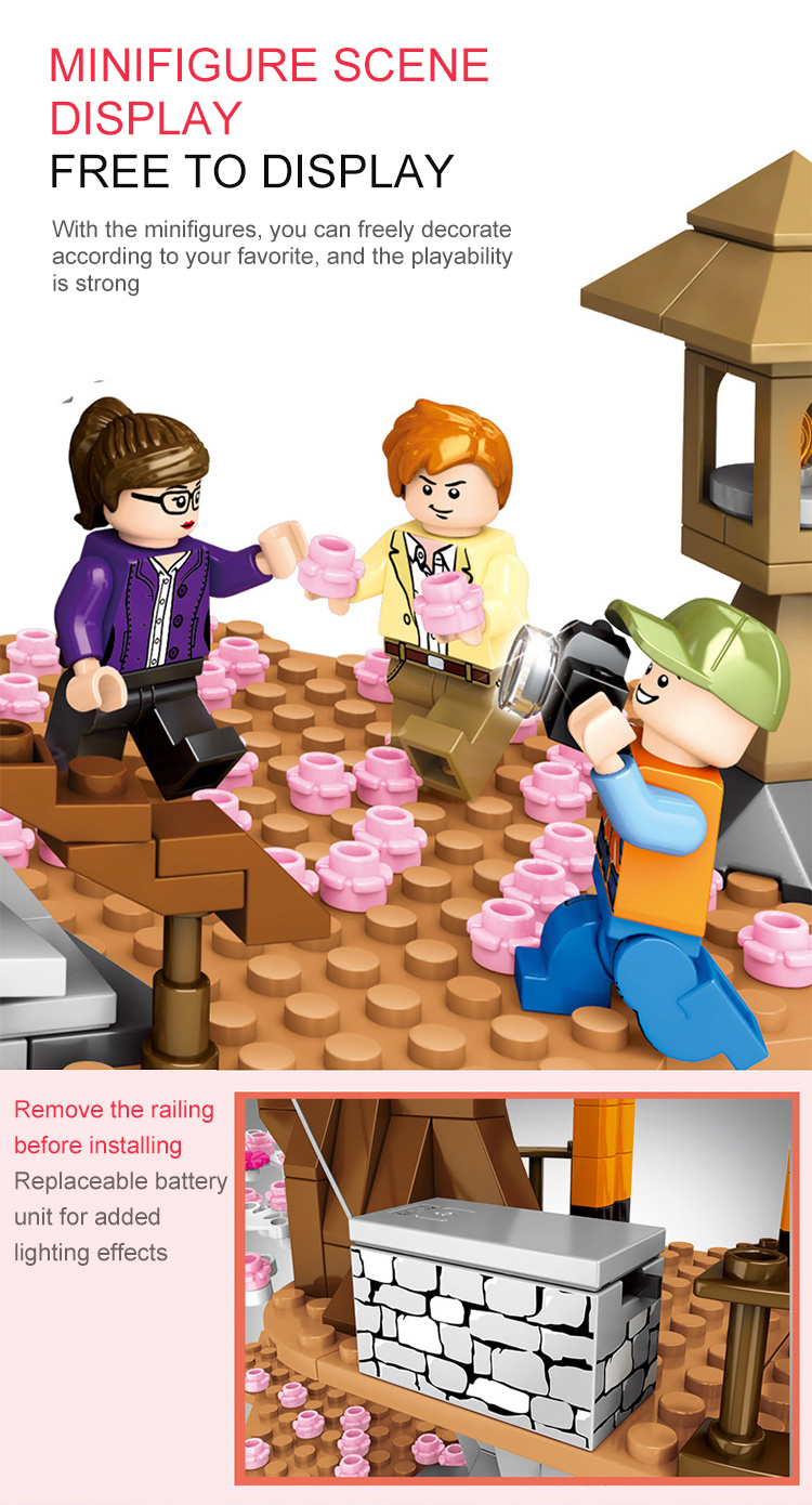 SEMBO Zhongshan Cherry Blossom Scenery Building Block