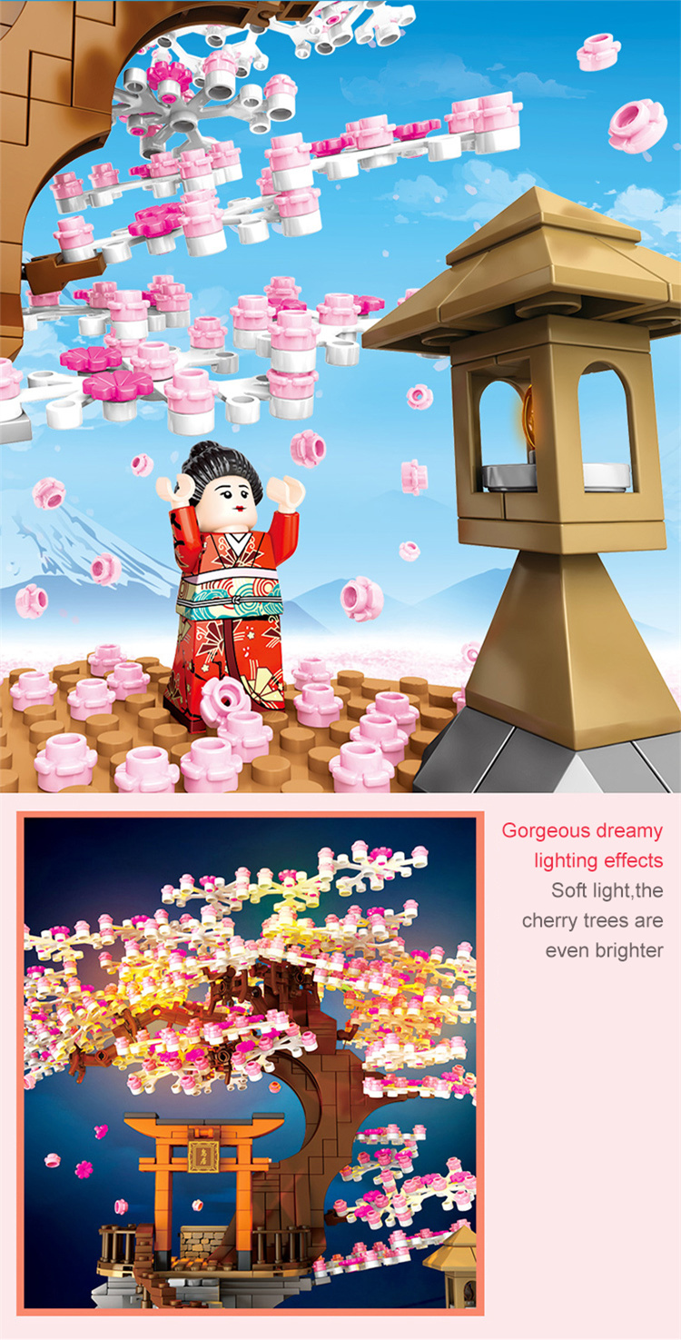 SEMBO Zhongshan Cherry Blossom Scenery Building Block