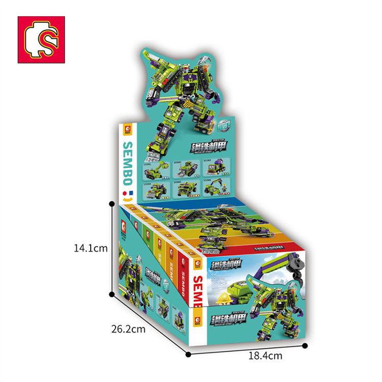 SEMBO Stahlmecha -Jack wird zu einem hohen Baustein