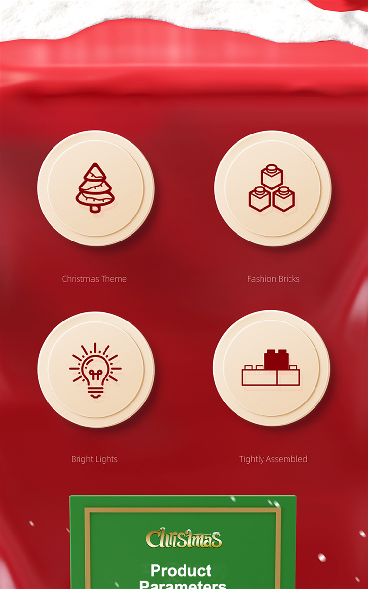 SEMBO Weihnachtsschneemenblöcke Set 