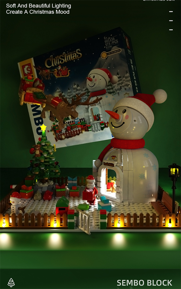 SEMBO Weihnachtsschneemenblöcke Set 