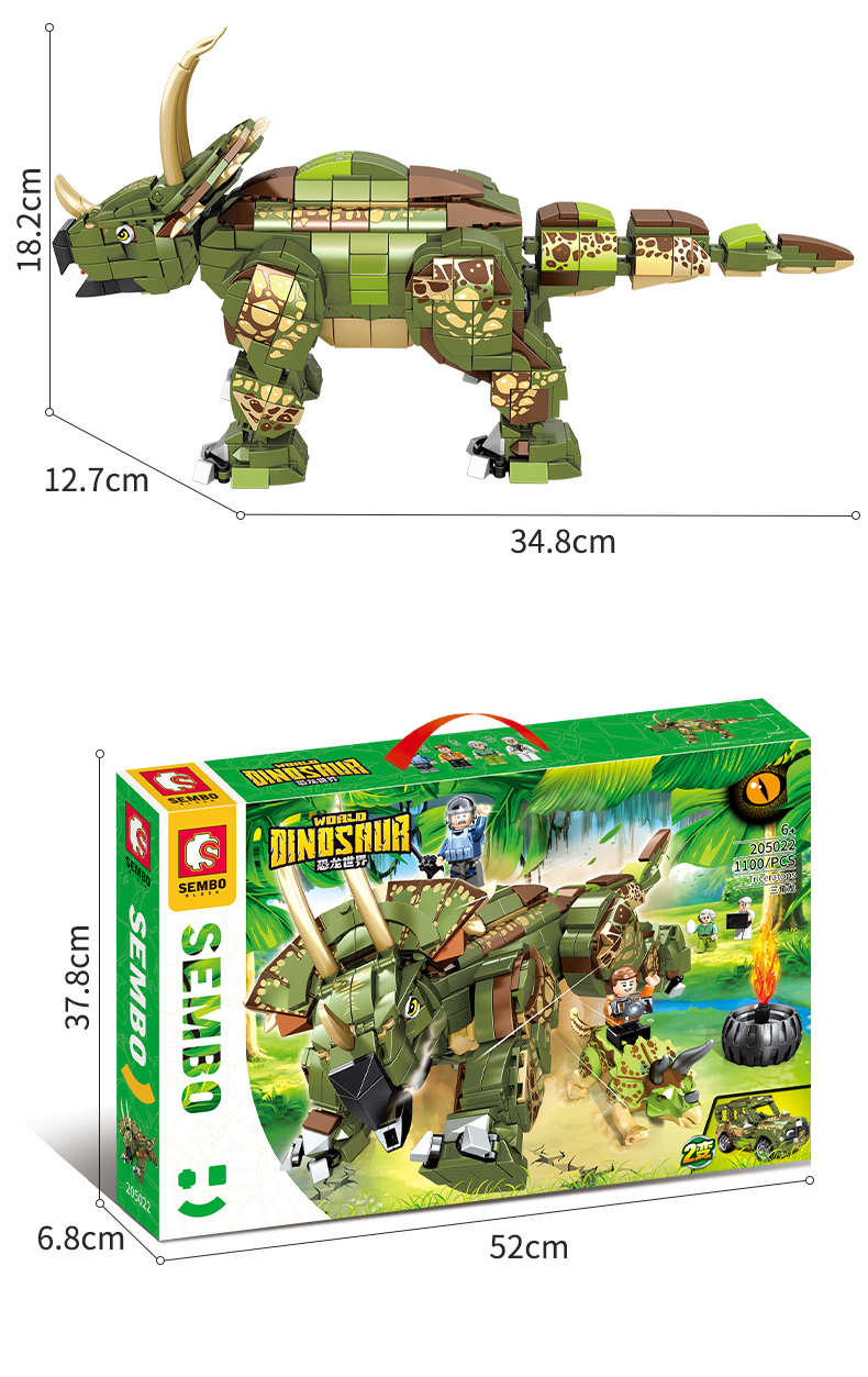 SEMBO Dinosaurier -Charakter -Bausteine
