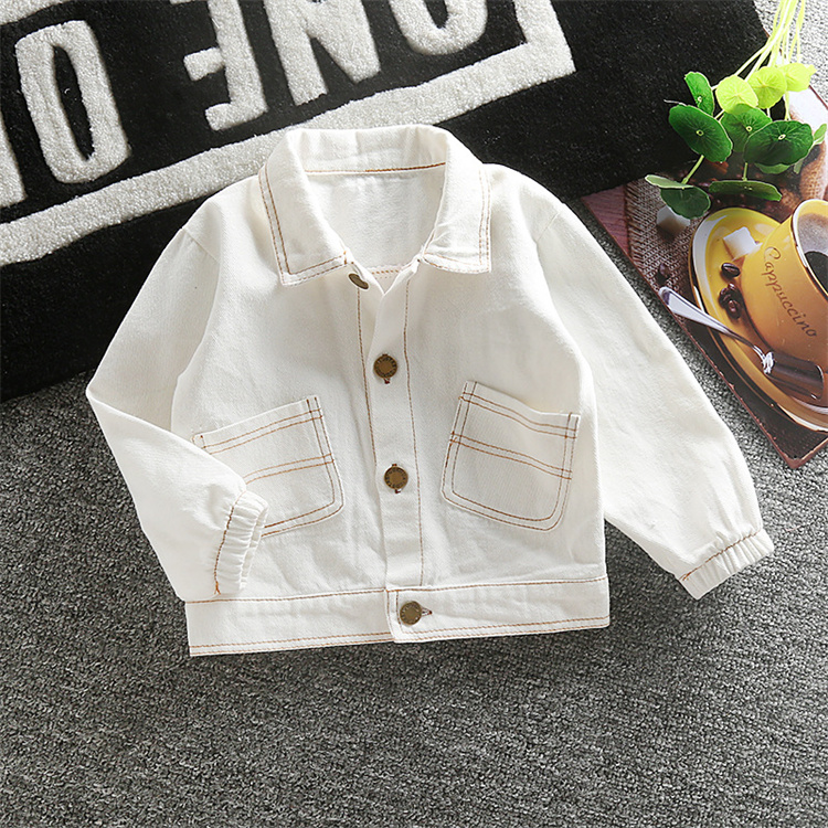 IENENS Baby s Back Bear Print Denim Mantel