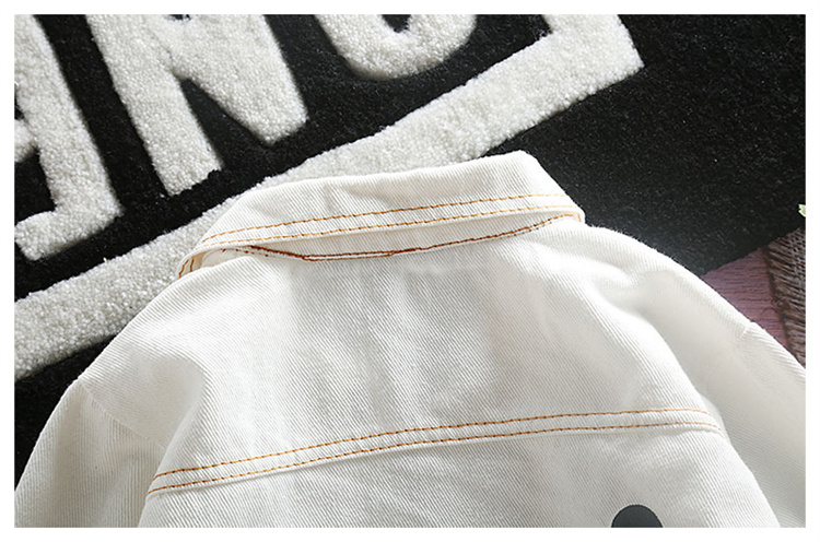 IENENS Baby s Back Bear Print Denim Mantel