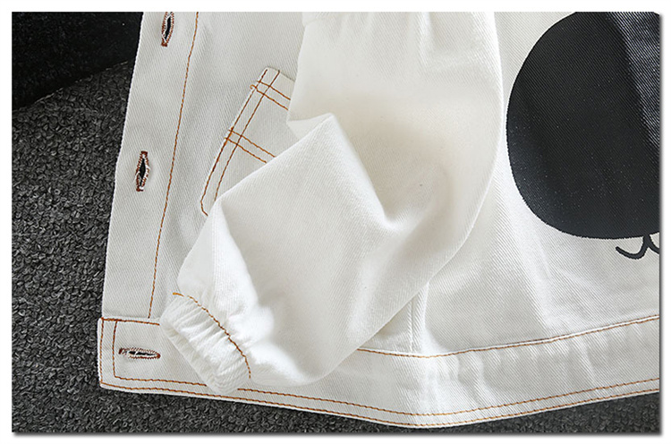 IENENS Baby s Back Bear Print Denim Mantel