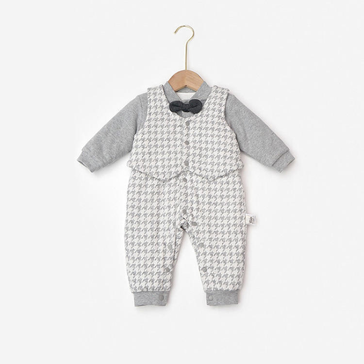 Dear Fubao Tausend Vögel Check Baby Jumpsuit