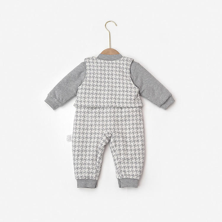 Dear Fubao Tausend Vögel Check Baby Jumpsuit