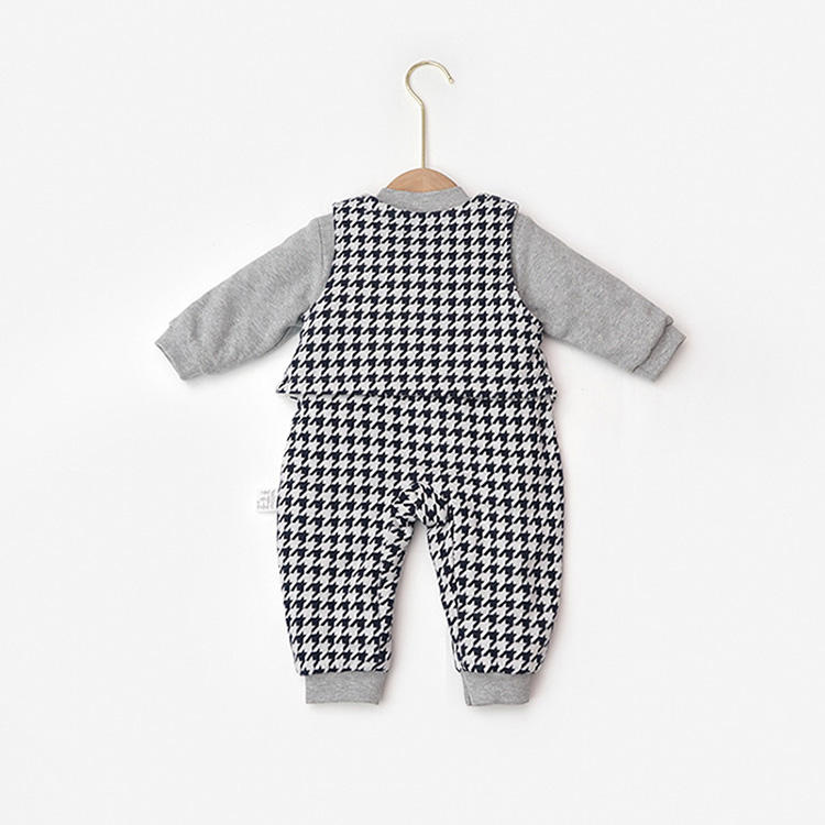 Dear Fubao Tausend Vögel Check Baby Jumpsuit