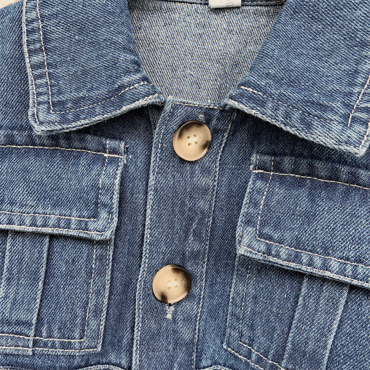 Xinqiming Workwear Jeans mit Gürtel Kinder Jumpsuit
