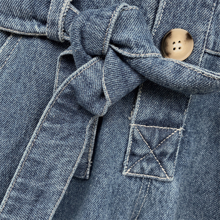 Xinqiming Workwear Jeans mit Gürtel Kinder Jumpsuit