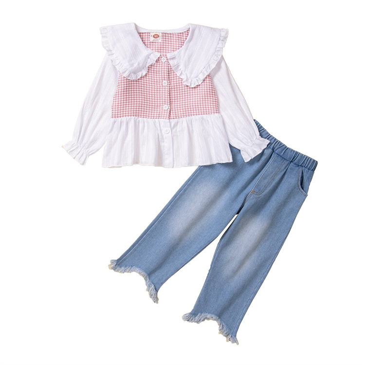Huanyang Mode Hemd Jeans Baby Mädchen Anzug