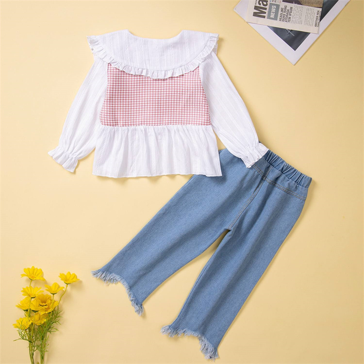 Huanyang Mode Hemd Jeans Baby Mädchen Anzug