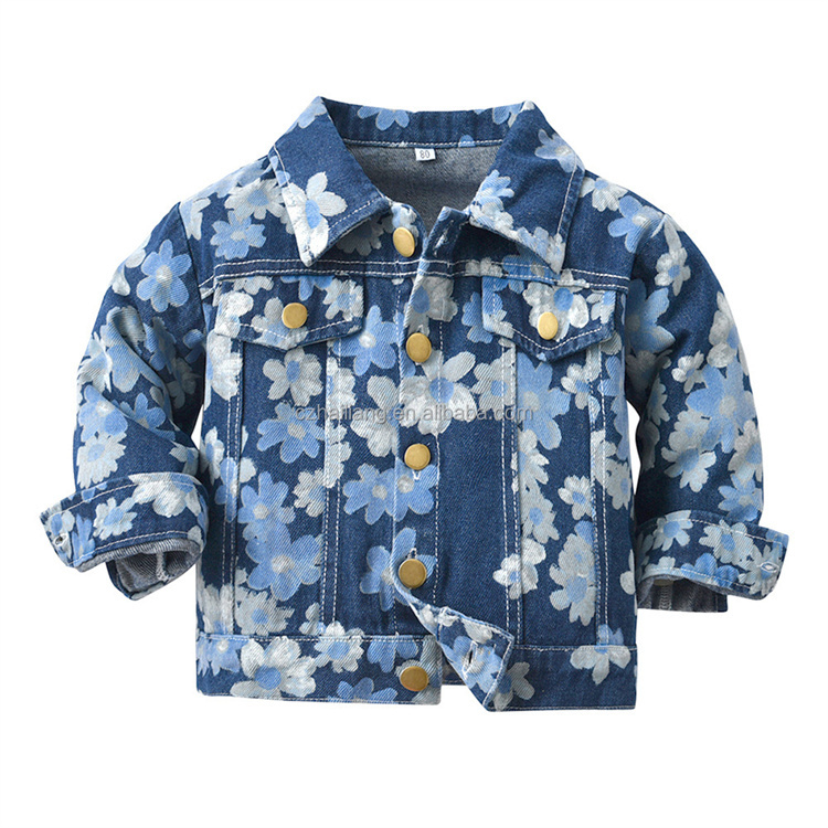 Hailiang Kinderanzug aus neutralem Denim mit Print
