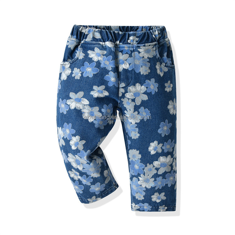 Hailiang Kinderanzug aus neutralem Denim mit Print