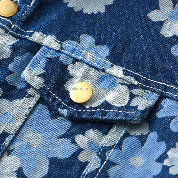 Hailiang Kinderanzug aus neutralem Denim mit Print