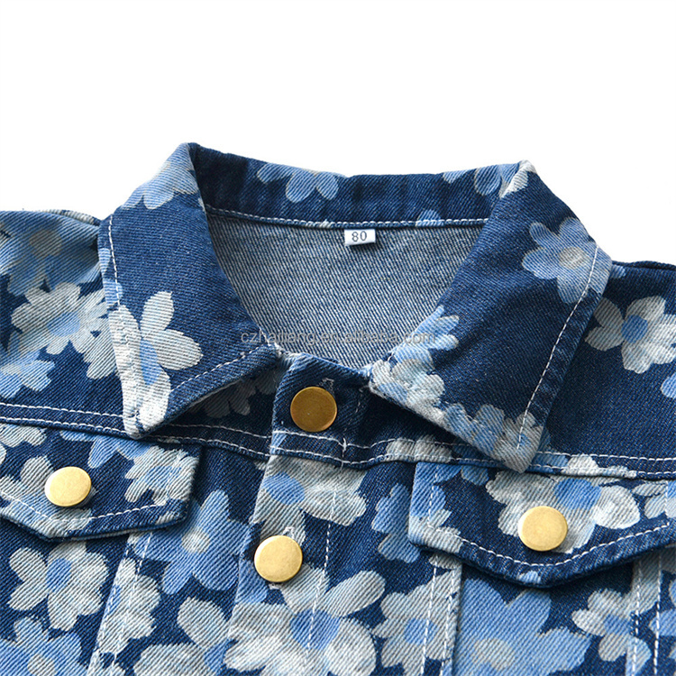 Hailiang Kinderanzug aus neutralem Denim mit Print