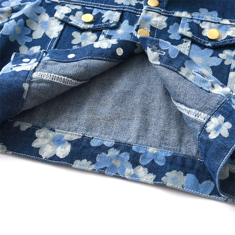 Hailiang Kinderanzug aus neutralem Denim mit Print