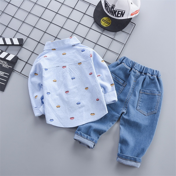 Grin bear Kinderanzug aus Jeans mit Autodruck
