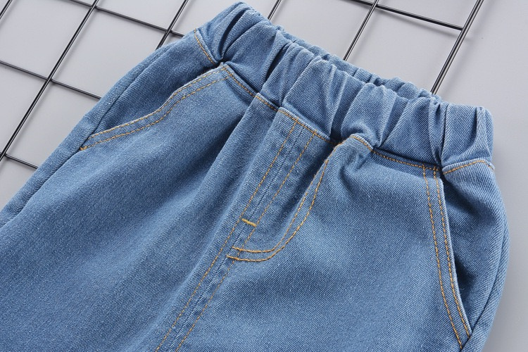 Grin bear Kinderanzug aus Jeans mit Autodruck
