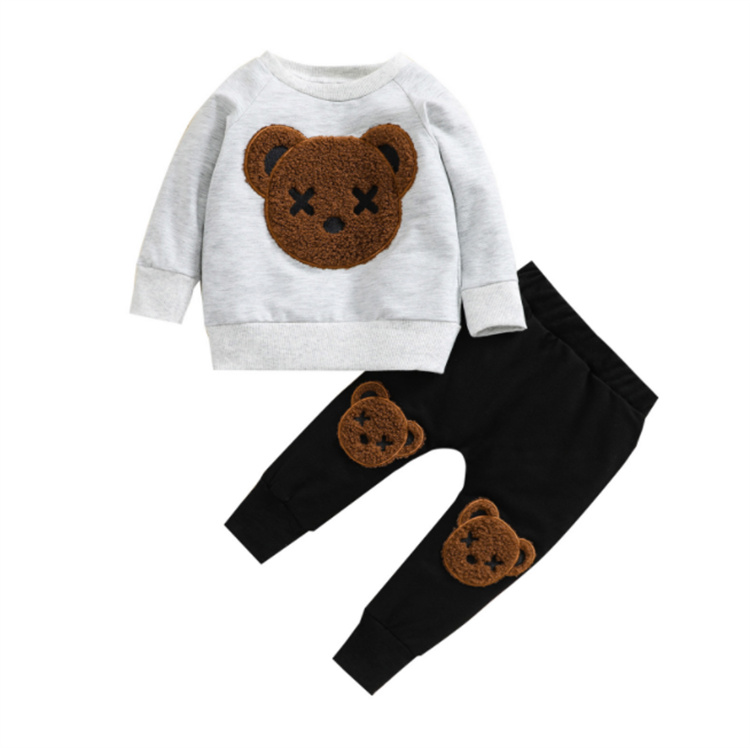 Yiwu Qinlan Garment Factory BAR EMBROIDERY PANT SET FÜR Jungen