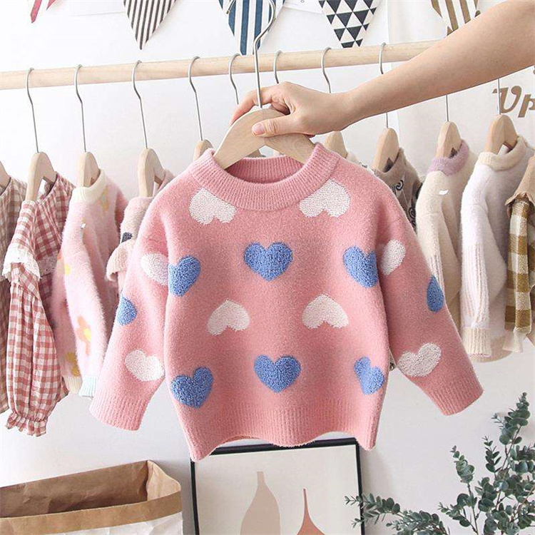 Adorable Stricken Liebe Nerz Pullover