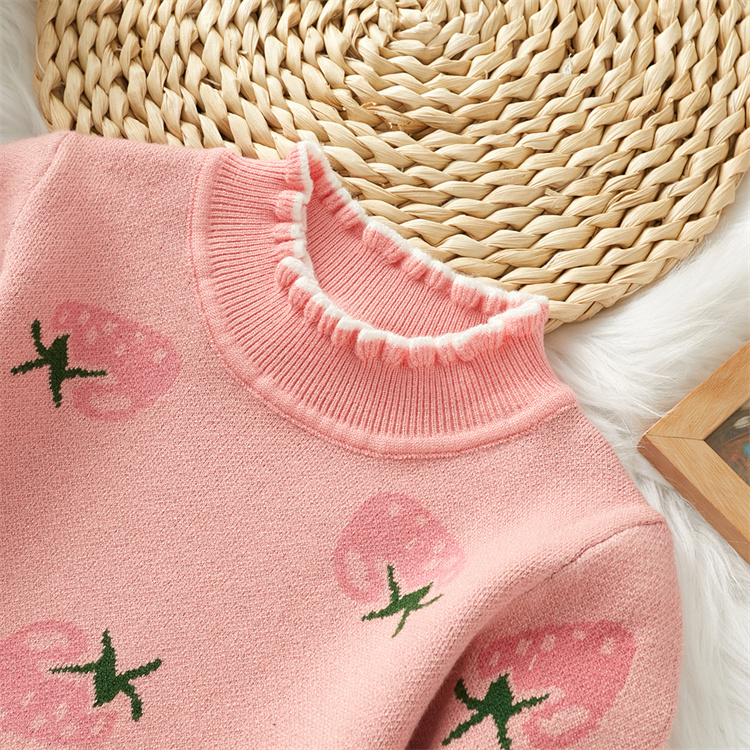 Weiyi Pullover mit Erdbeerdruck verdickt