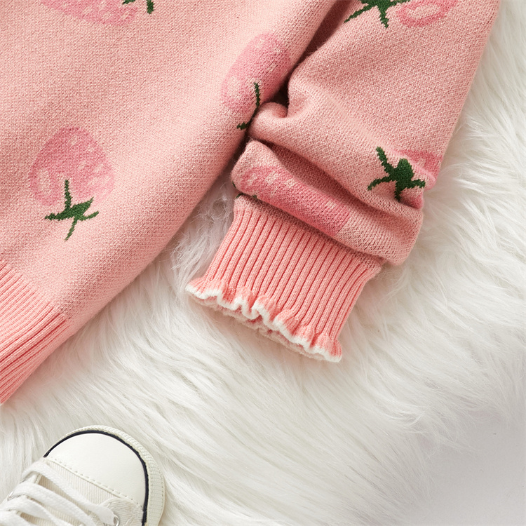 Weiyi Pullover mit Erdbeerdruck verdickt
