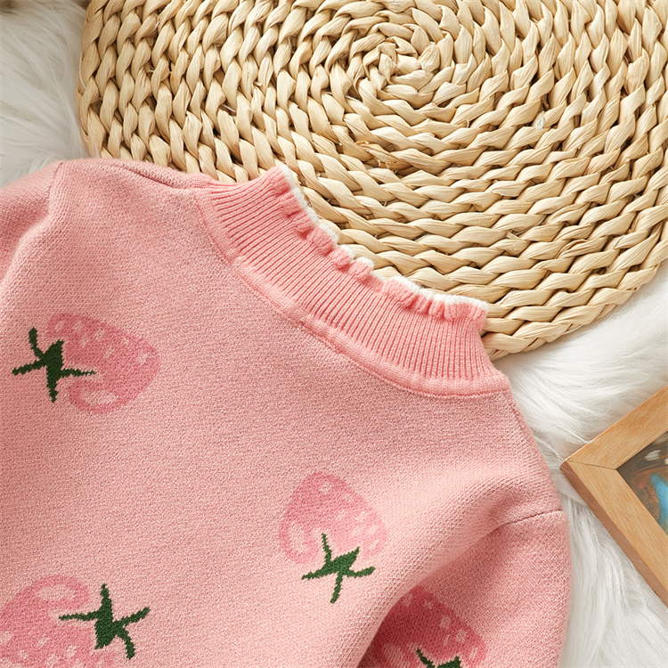 Weiyi Pullover mit Erdbeerdruck verdickt