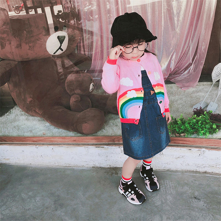 Paleo Baby Regenbogen Strickjacke Pullover