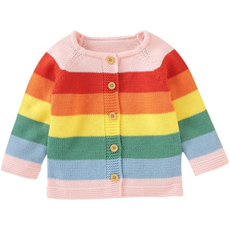 Square Fonda Strickjacke für Kinder mit Regenbogen