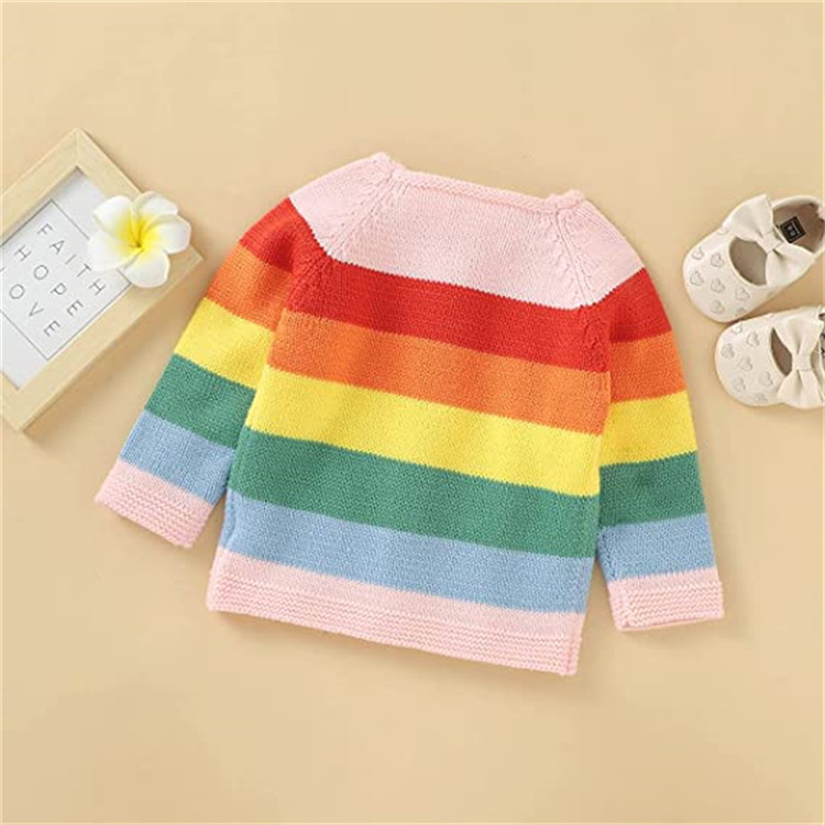 Square Fonda Strickjacke für Kinder mit Regenbogen