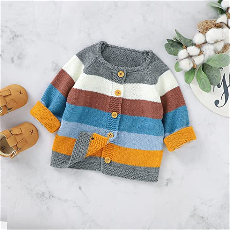 Square Fonda Strickjacke für Kinder mit Regenbogen