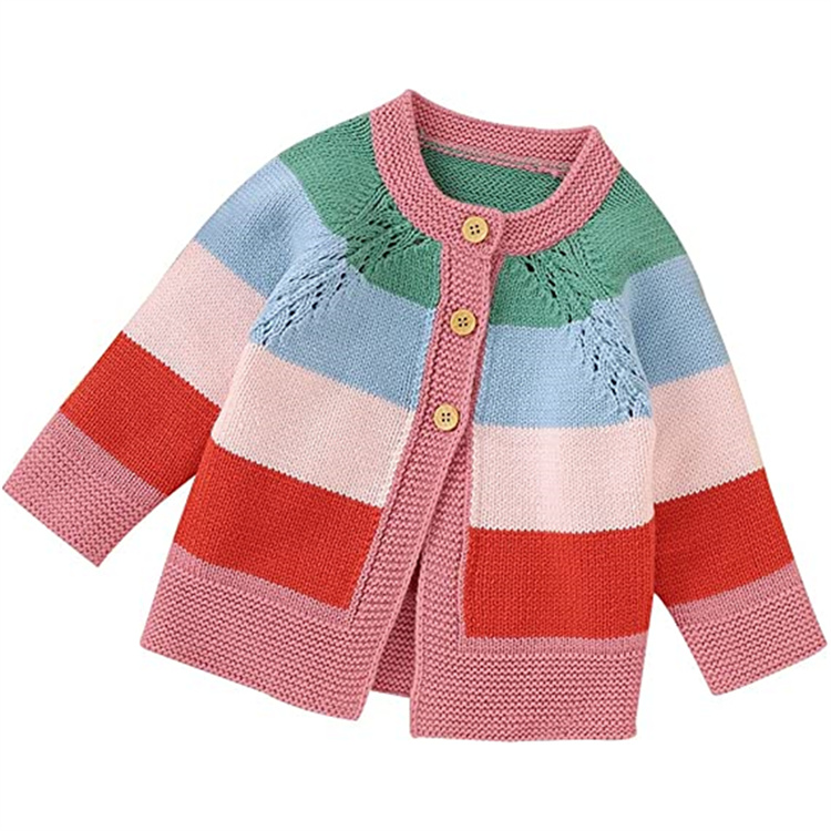 Square Fonda Strickjacke für Kinder mit Regenbogen